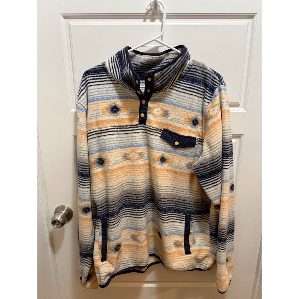 CINCH‎ Women's Southwestern Aztec Print Fleece Pullover Sweatshirt Size XXL